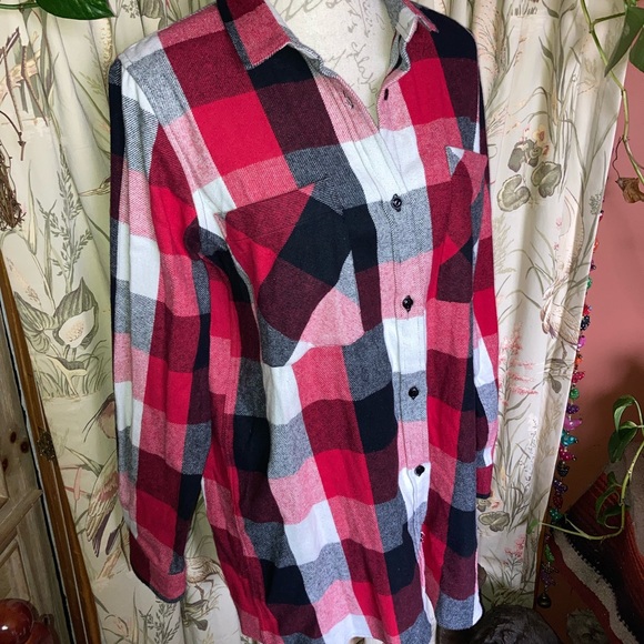 Woolrich Womens Boyfriend Flannel Shirt Multicolor Archive Check Cotton Shirt L - Picture 3 of 13